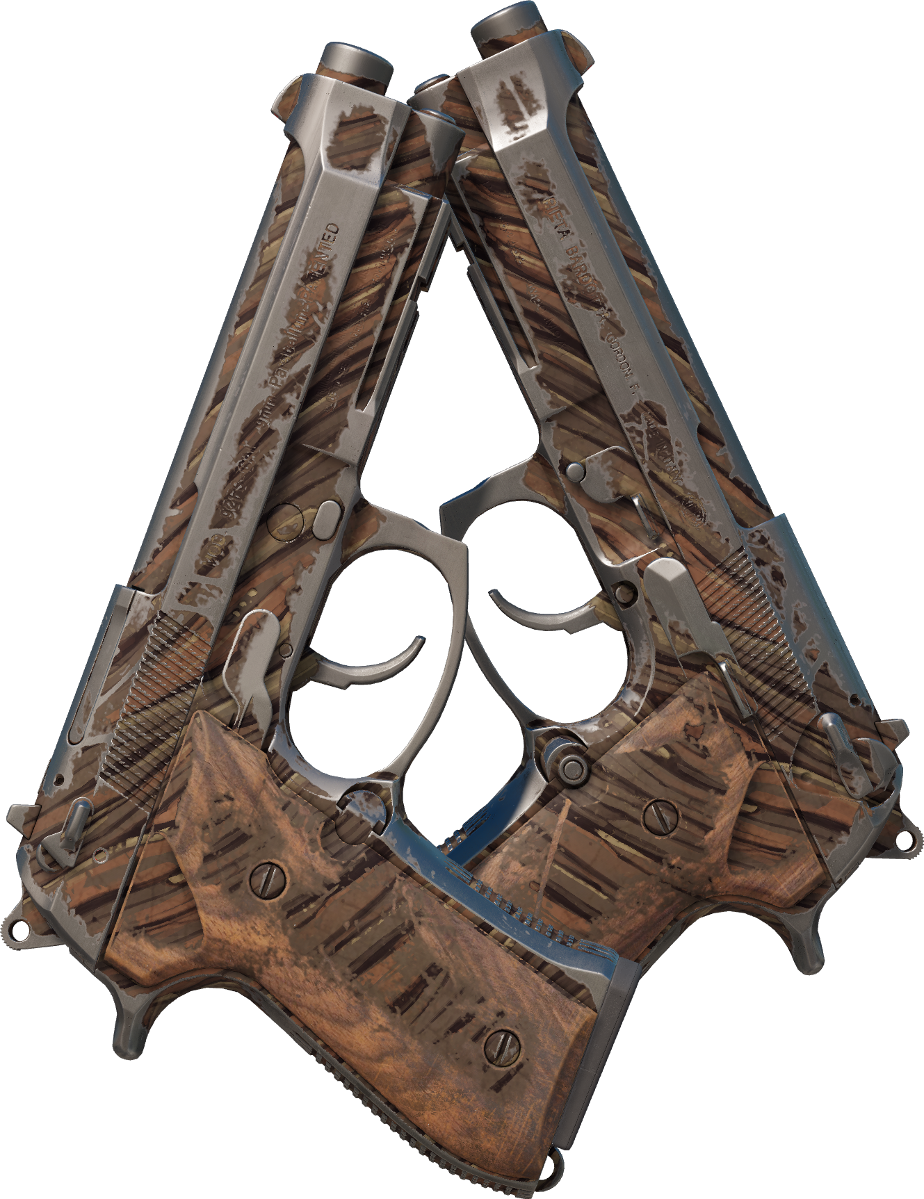 Preview image 1 of Dual Berettas | Bois de grève (Marquée par les combats)