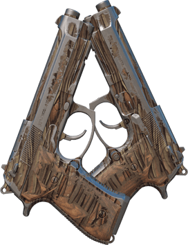 Dual Berettas | Drift Wood (Com Muito Uso)