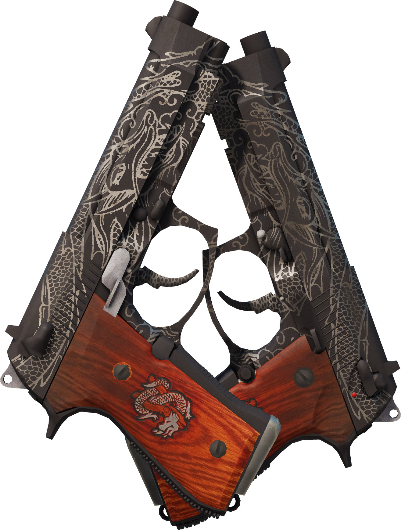 Preview image 2 of Dual Berettas | Duel de dragons (Marquée par les combats)