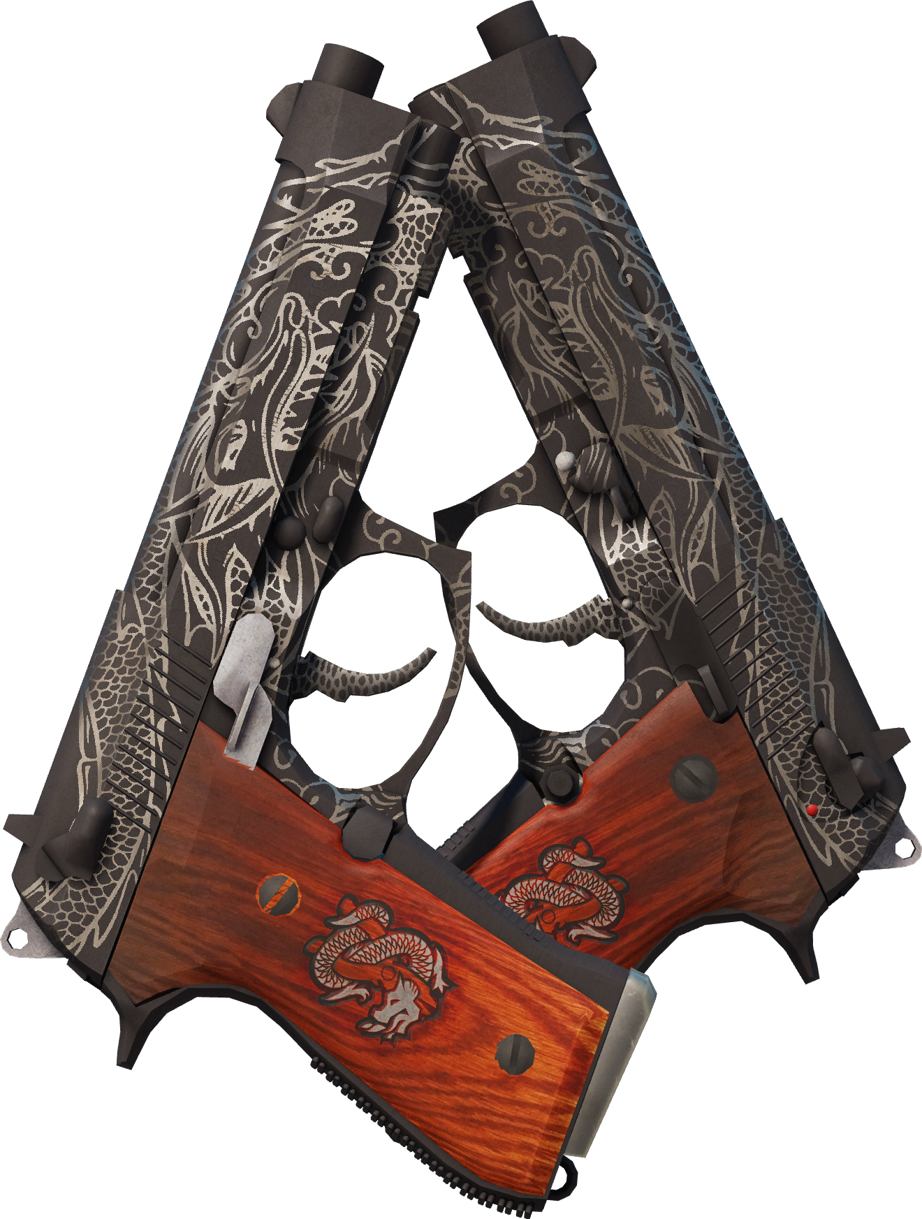 Preview image 1 of Dual Berettas | Duel de dragons (Marquée par les combats)