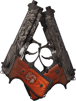 Preview image 2 of Dual Berettas | 두 마리의 용 (거의 깨끗한)