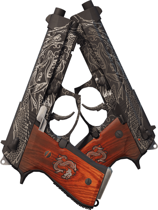 Preview image 1 of Dual Berettas | Dragones duales (Bastante desgastado)