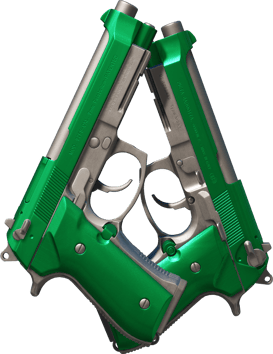 Preview image 2 of Dual Berettas | Emerald (FN - Mới cứng)