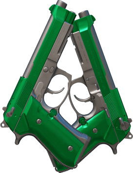 Preview image 2 of Dual Berettas | Emerald (MW - Trầy ít)