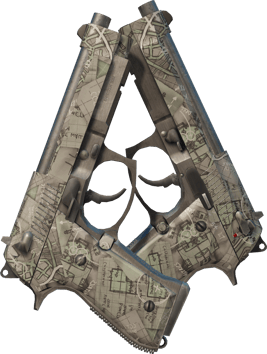 Dual Berettas | 街头抢匪 (略有磨损)