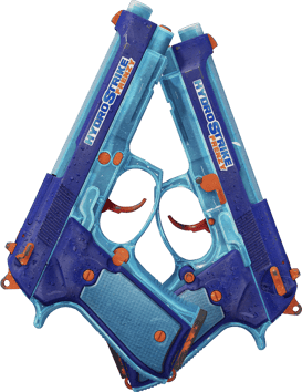 Preview image 2 of Dual Berettas | Hydro Strike (Battle-Scarred)
