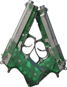 Preview image 2 of Dual Berettas | Polished Malachite (Segnato dalle battaglie)