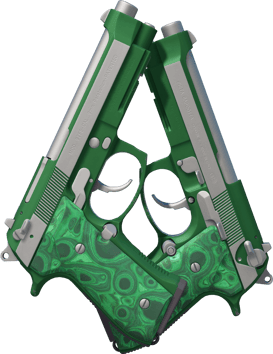 Preview image 2 of Dual Berettas | Kiillotettu malakiitti (Suoraan tehtaalta)