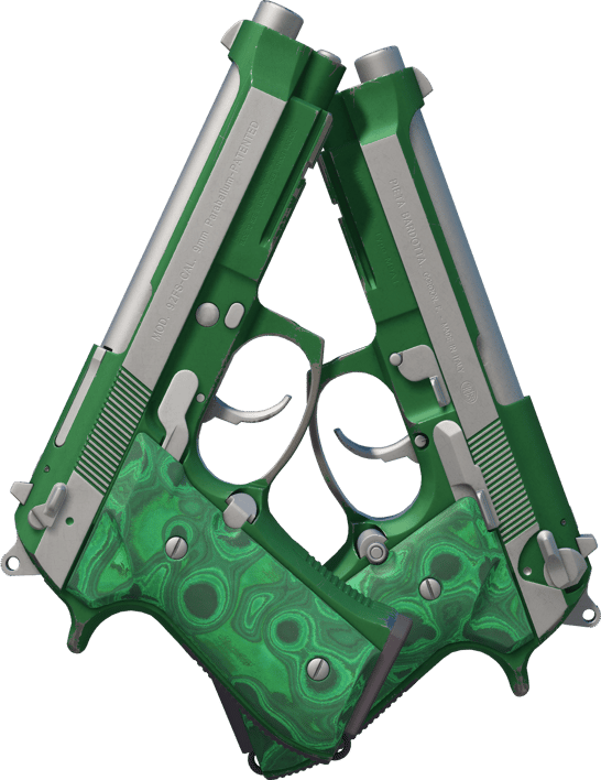 Preview image 2 of Dual Berettas | Kiillotettu malakiitti (Käytössä kokeiltu)