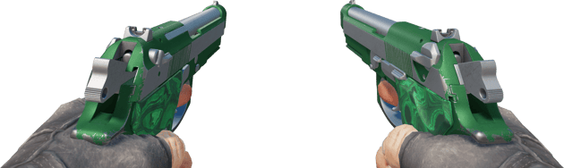 Preview image 3 of Dual Berettas | Kiillotettu malakiitti (Käytössä kokeiltu)