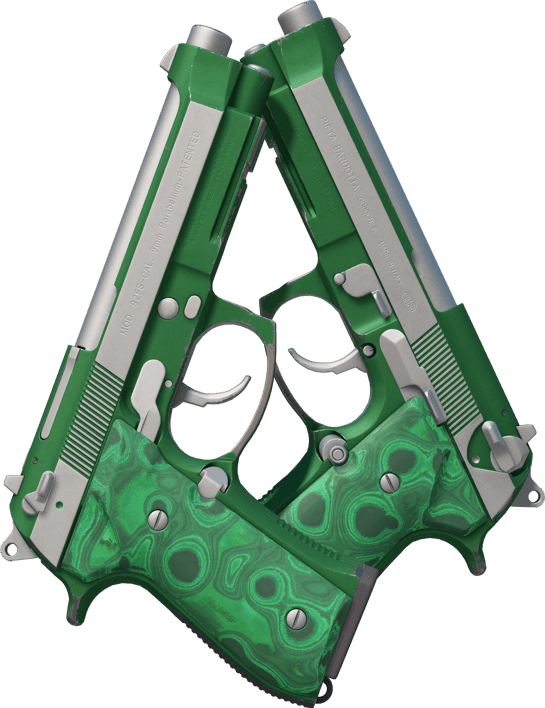 Preview image 1 of Dual Berettas | Kiillotettu malakiitti (Käytössä kokeiltu)