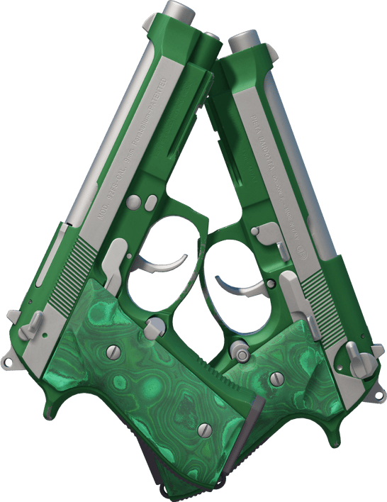 Preview image 2 of Dual Berettas | Malaquita pulida (Casi nuevo)