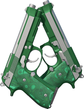 Dual Berettas | Malaquita pulida (Casi nuevo)