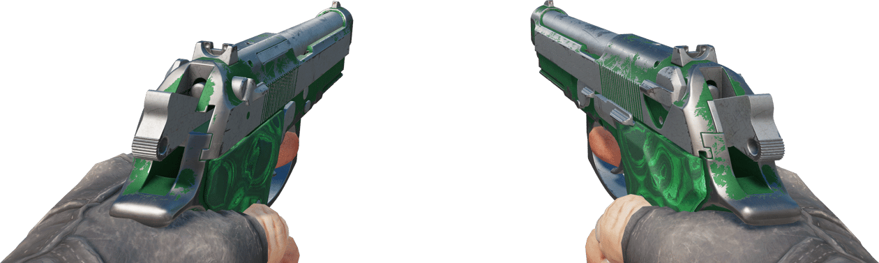 Preview image 3 of Dual Berettas | Malaquita pulida (Bastante desgastado)