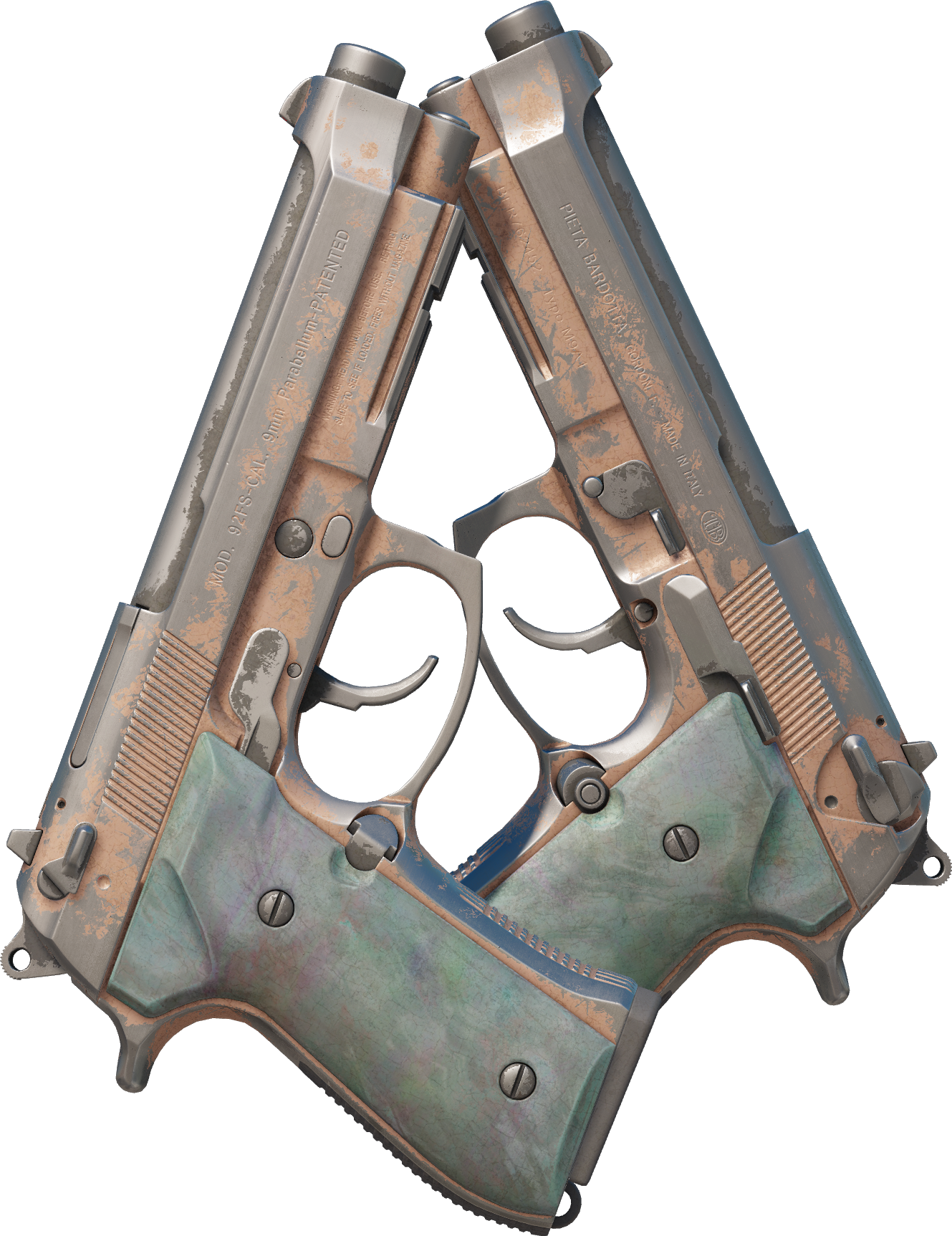 Preview image 1 of Dual Berettas | Rosé nacré (Marquée par les combats)