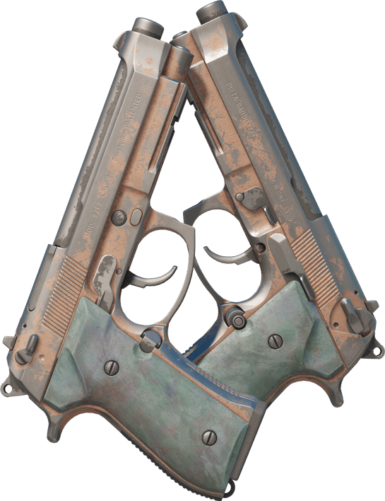 Preview image 1 of Dual Berettas | Rose Nacre (Battle-Scarred)