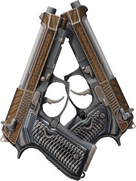 Dual Berettas | 胶面花纹 (久经沙场)