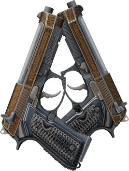 Dual Berettas | 胶面花纹 (略有磨损)