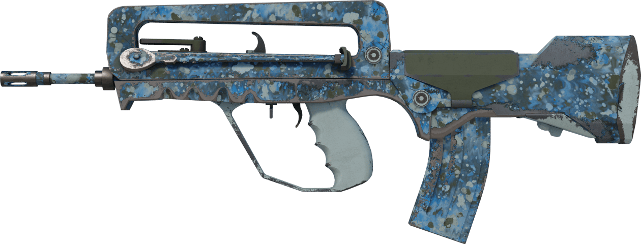 Preview image 1 of FAMAS | Cyanospatter (Field-Tested)