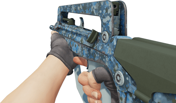 Preview image 3 of FAMAS | Cyanospatter (MW - Trầy ít)