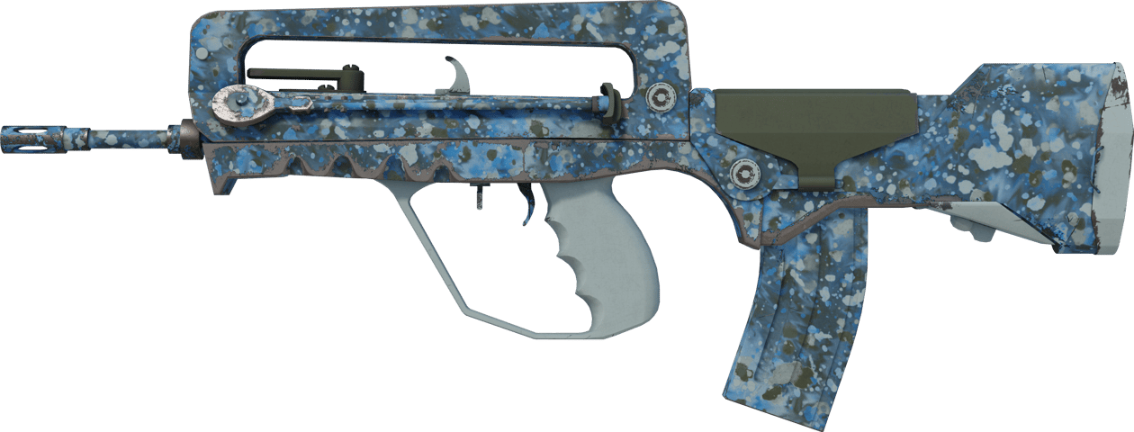 Preview image 1 of FAMAS | Cyanospatter (MW - Trầy ít)