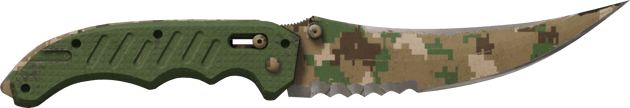 ★ 접이식 칼 | 숲 디지털 위장 (꽤 닳은)