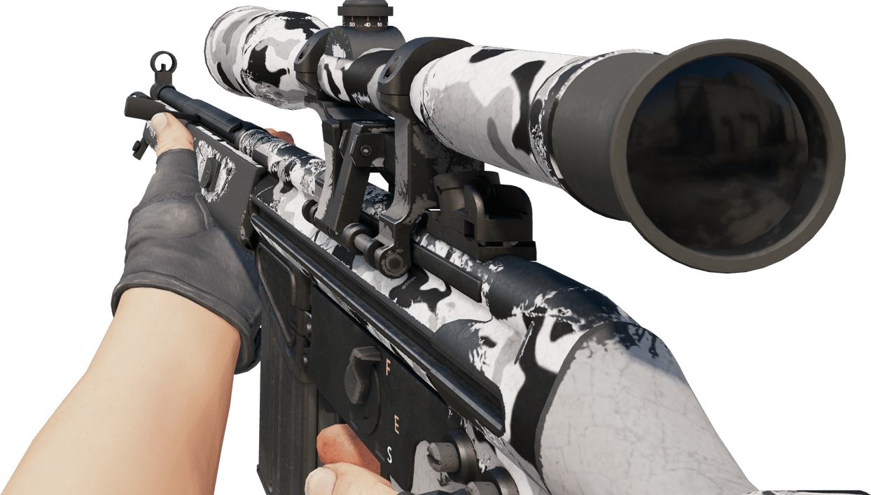 Preview image 3 of G3SG1 | Polar Camo (ถลอกปอกเปิกจากการรบ)
