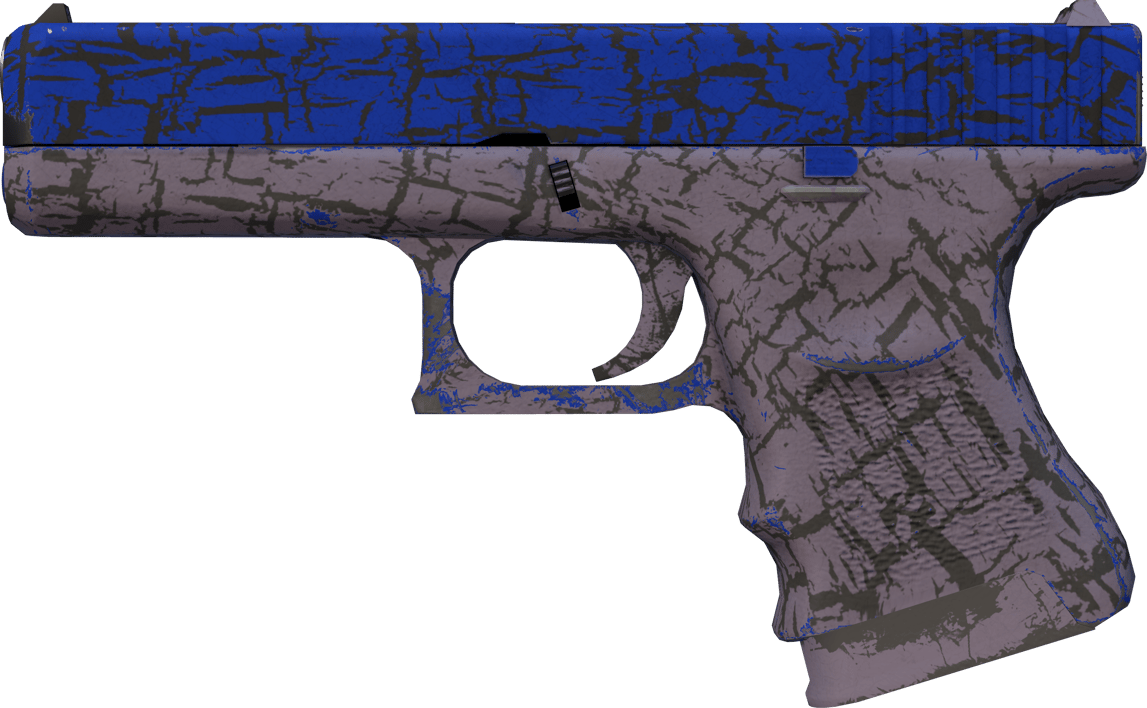 Preview image 1 of Glock-18 | Sininen rakoilukuvio (Käytössä kokeiltu)
