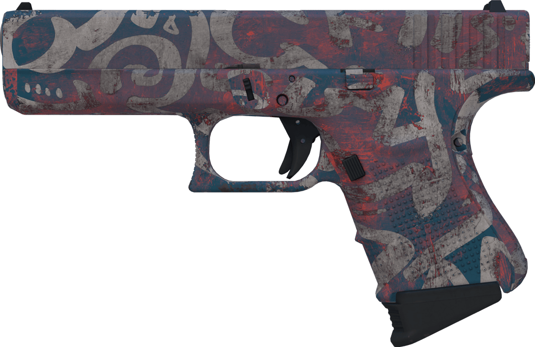 Preview image 1 of 格洛克18型 | 凫色涂鸦 (略有磨损)