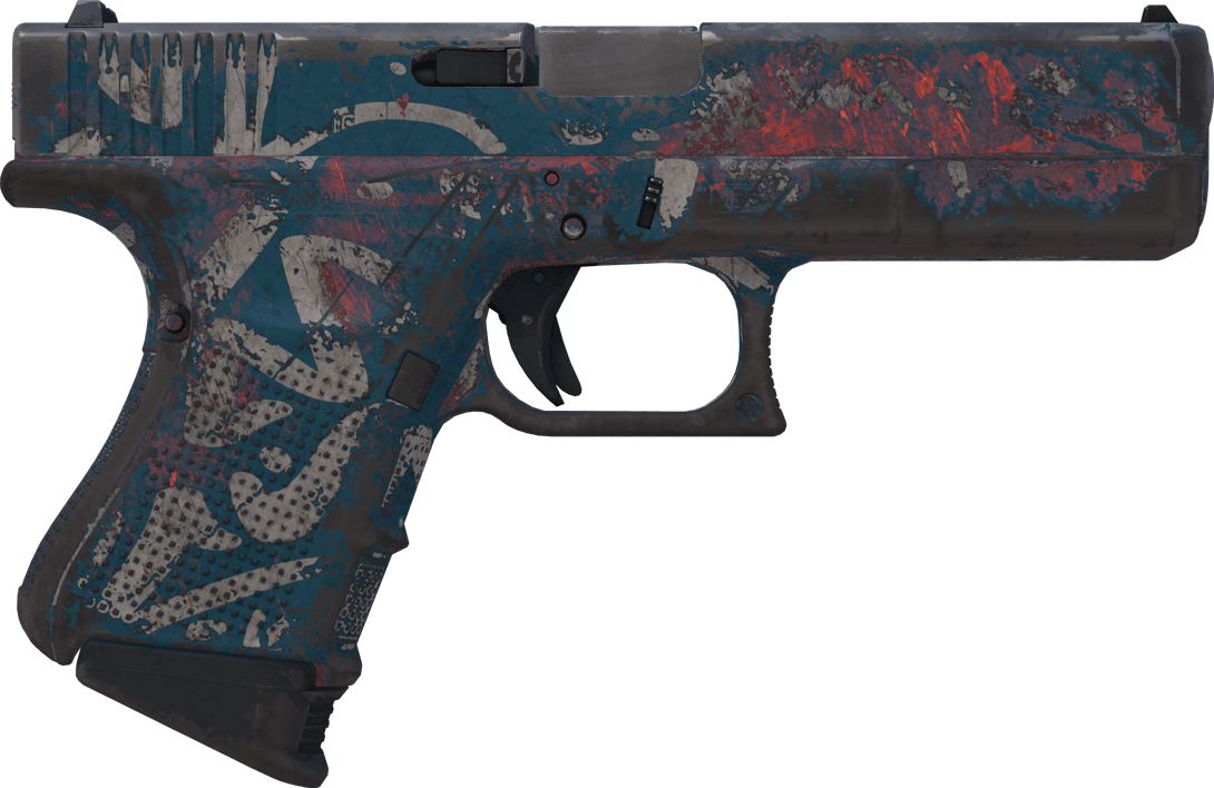Preview image 2 of Glock-18 | Teal Graf (Com Muito Uso)