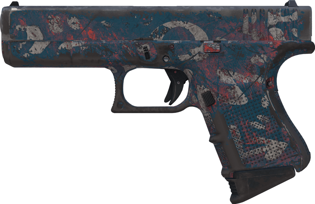 Preview image 1 of Glock-18 | Teal Graf (Com Muito Uso)