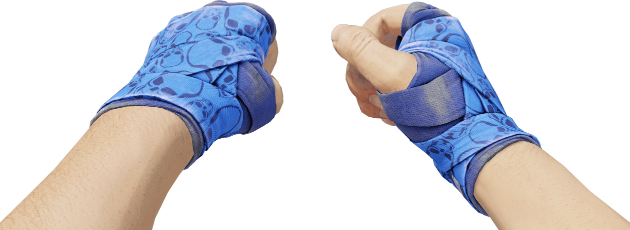 Preview image 3 of ★ Hand Wraps | Cobalt Skulls (Battle-Scarred)