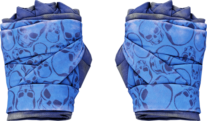 ★ Hand Wraps | Cobalt Skulls (Battle-Scarred)