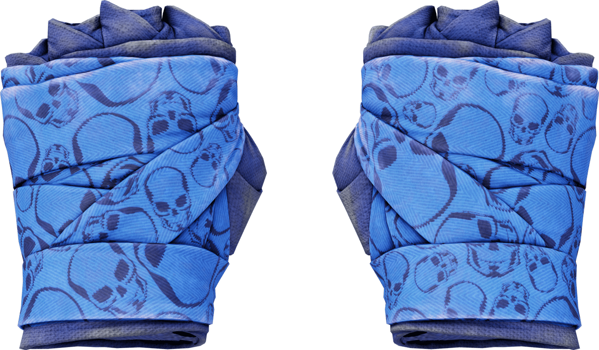 Preview image 1 of ★ Faixas de Mão | Cobalt Skulls (Com Muito Uso)