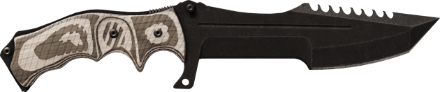 ★ Jagdmesser | Schwarz laminiert (Minimale Gebrauchsspuren)