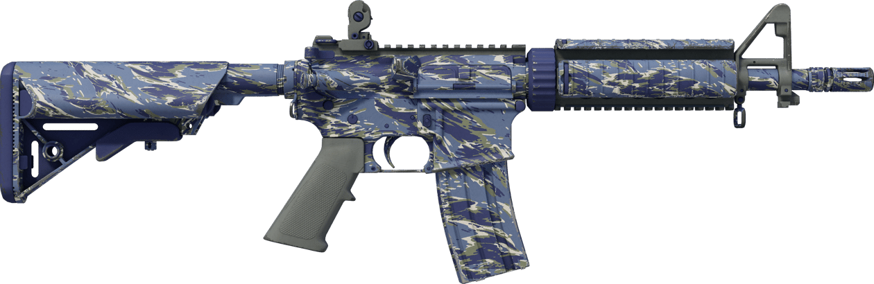 Preview image 2 of M4A4 | 海军虎纹迷彩 (久经沙场)