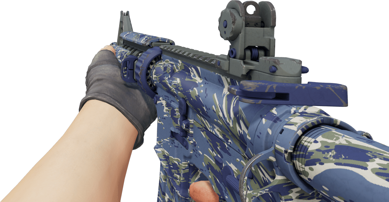 Preview image 3 of M4A4 | 海军虎纹迷彩 (久经沙场)