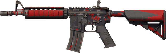 M4A4 | 紅色數位迷彩 (重度磨損)