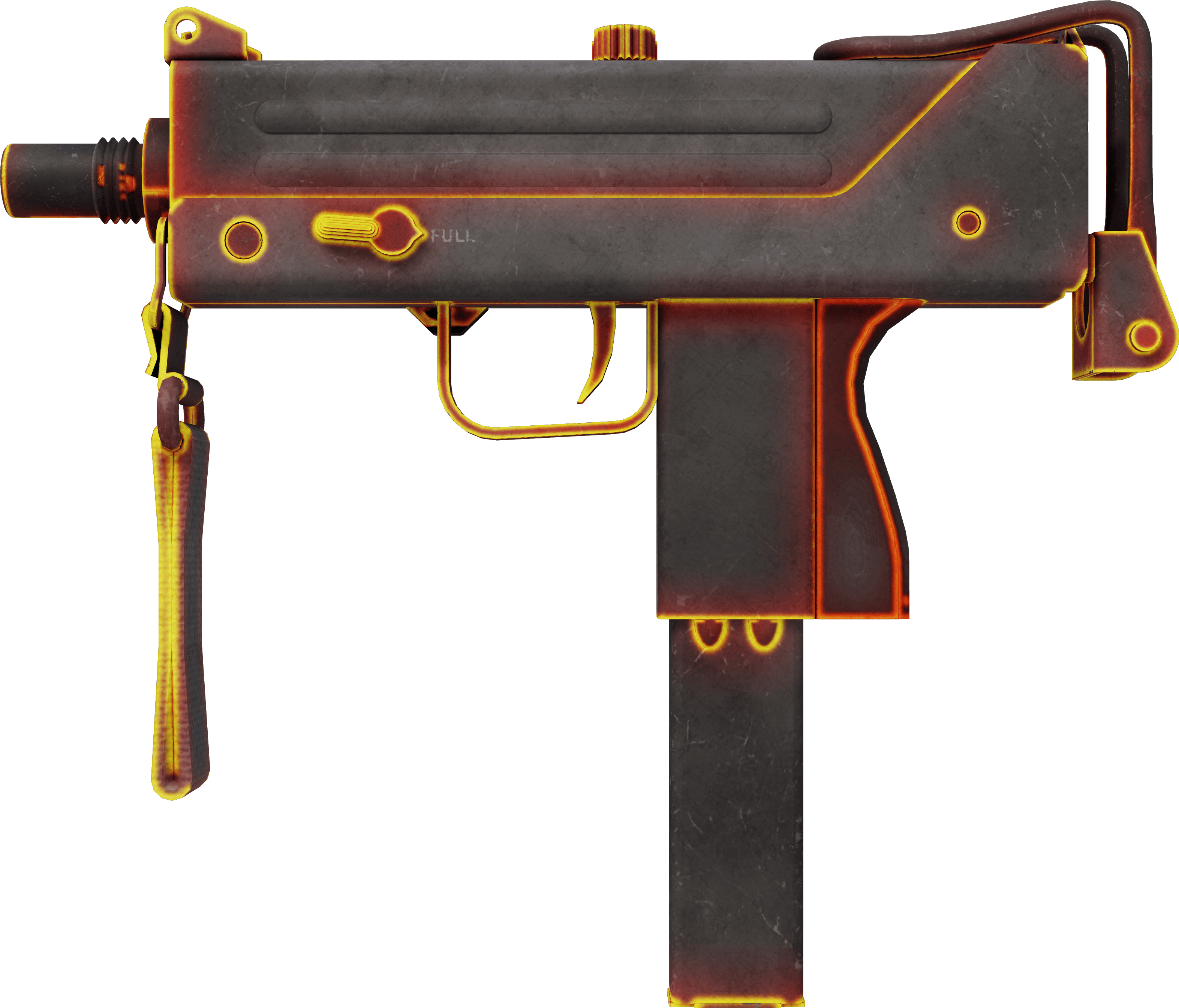 MAC-10 | Heat (มีรอยถลอกอย่างมาก)