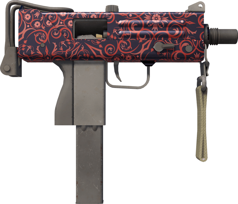 Preview image 2 of MAC-10 | Rotes Filigranwerk (Minimale Gebrauchsspuren)