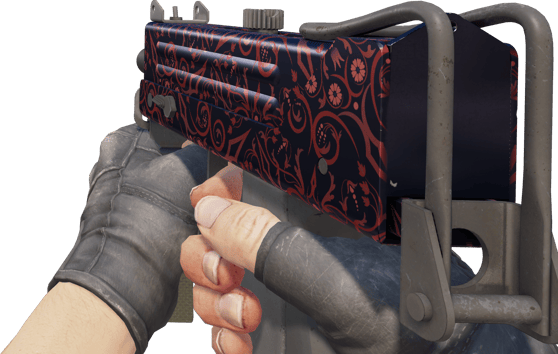 Preview image 3 of MAC-10 | Rotes Filigranwerk (Minimale Gebrauchsspuren)