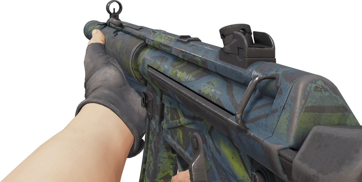Preview image 3 of MP5-SD | Lime Hex (Battle-Scarred)