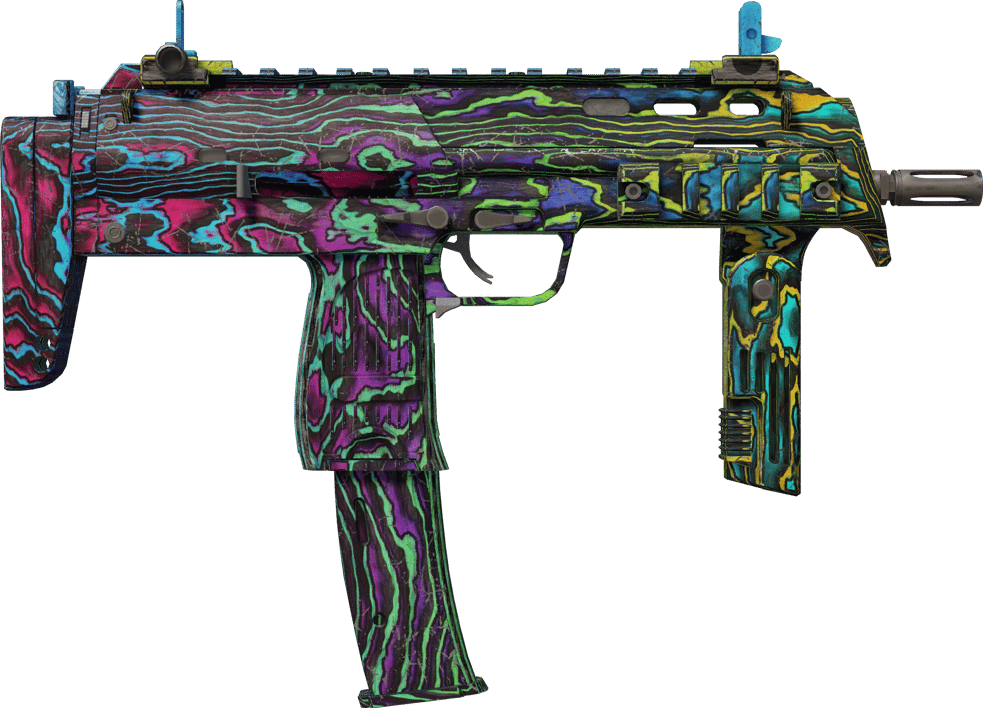 Preview image 2 of MP7 | Neon Ply (Battle-Scarred)