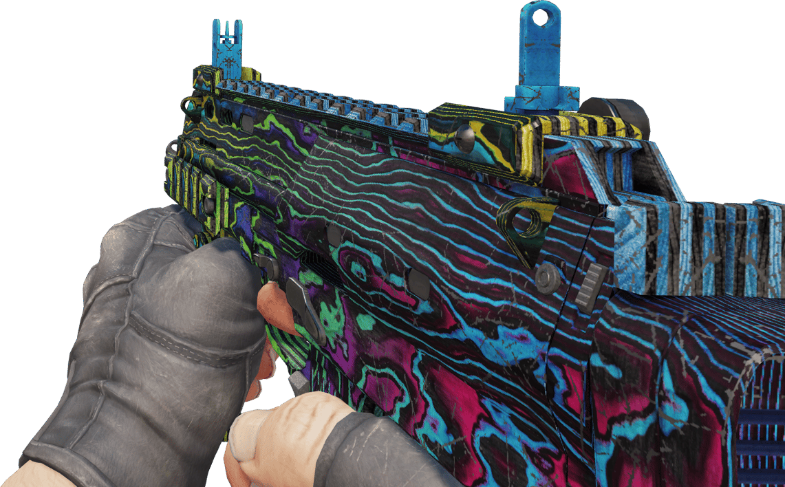 Preview image 3 of MP7 | Neon Ply (Battle-Scarred)