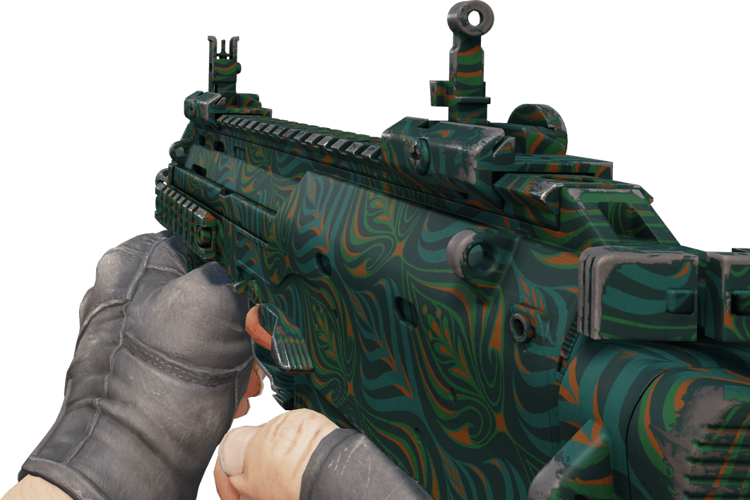 Preview image 3 of MP7 | Teal Blossom (Minimal Wear)