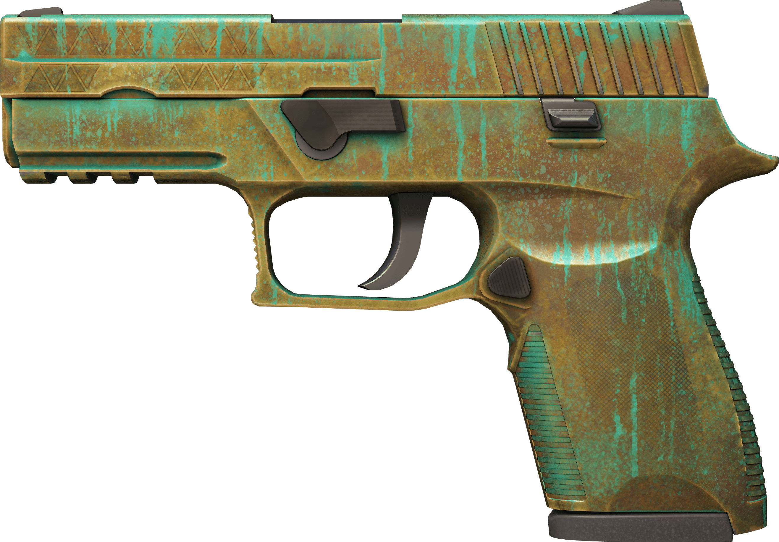 Preview image 1 of P250 | Vert-de-gris (Marquée par les combats)