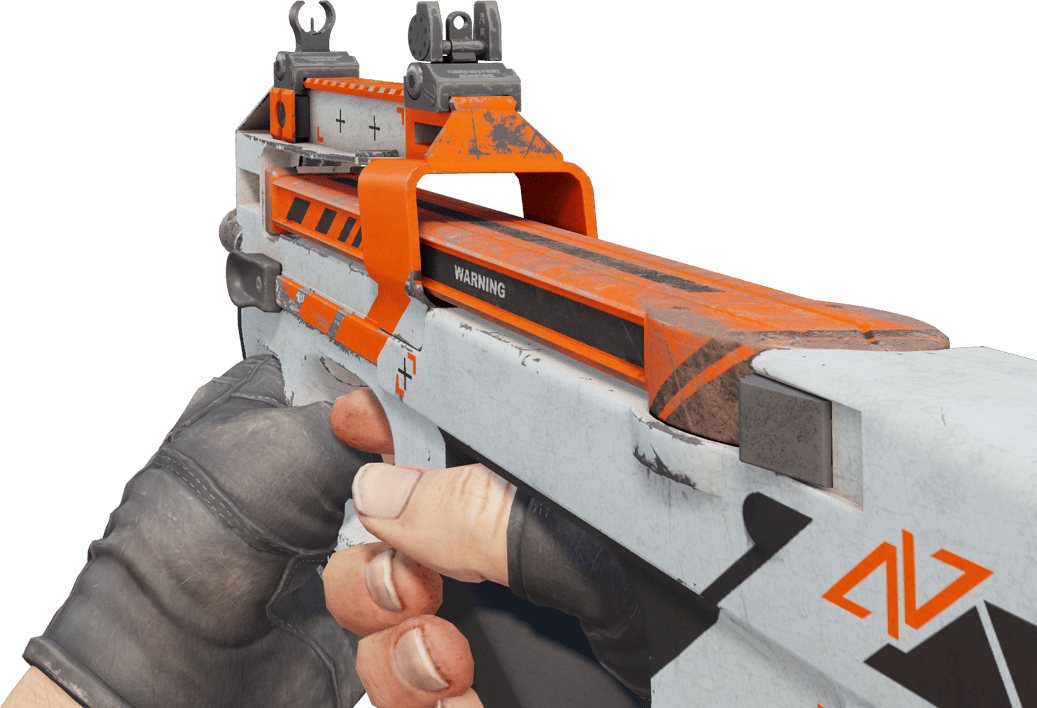 Preview image 3 of P90 | Asiimov (かなり摩耗)