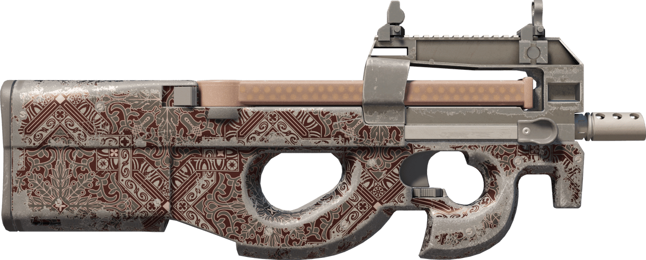 Preview image 2 of P90 | 巴洛克之紅 (重度磨損)