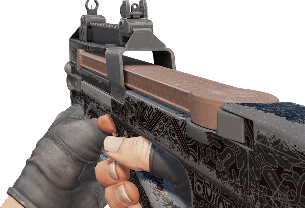 Preview image 3 of P90 | 巴洛克之紅 (重度磨損)