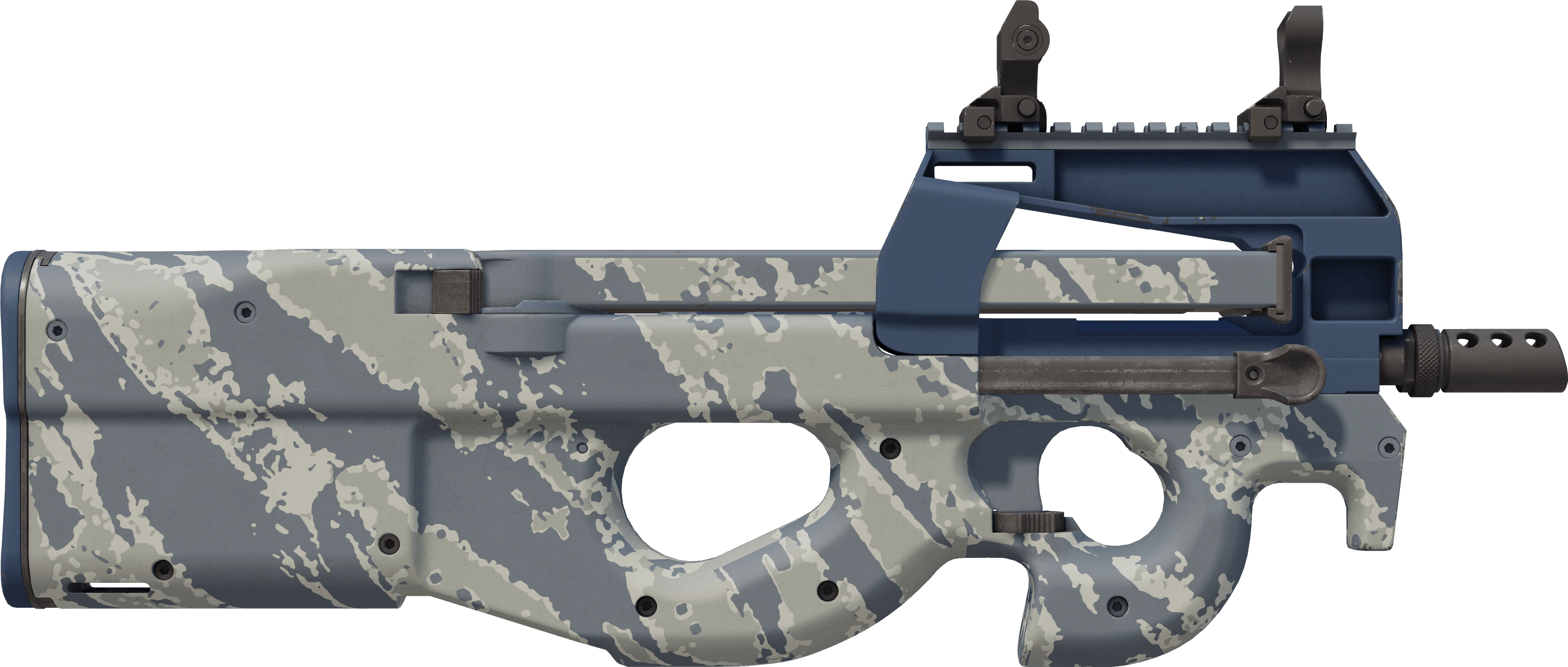 P90 | Mavi Taktik (Görevde Kullanılmış) - Skins Wiki